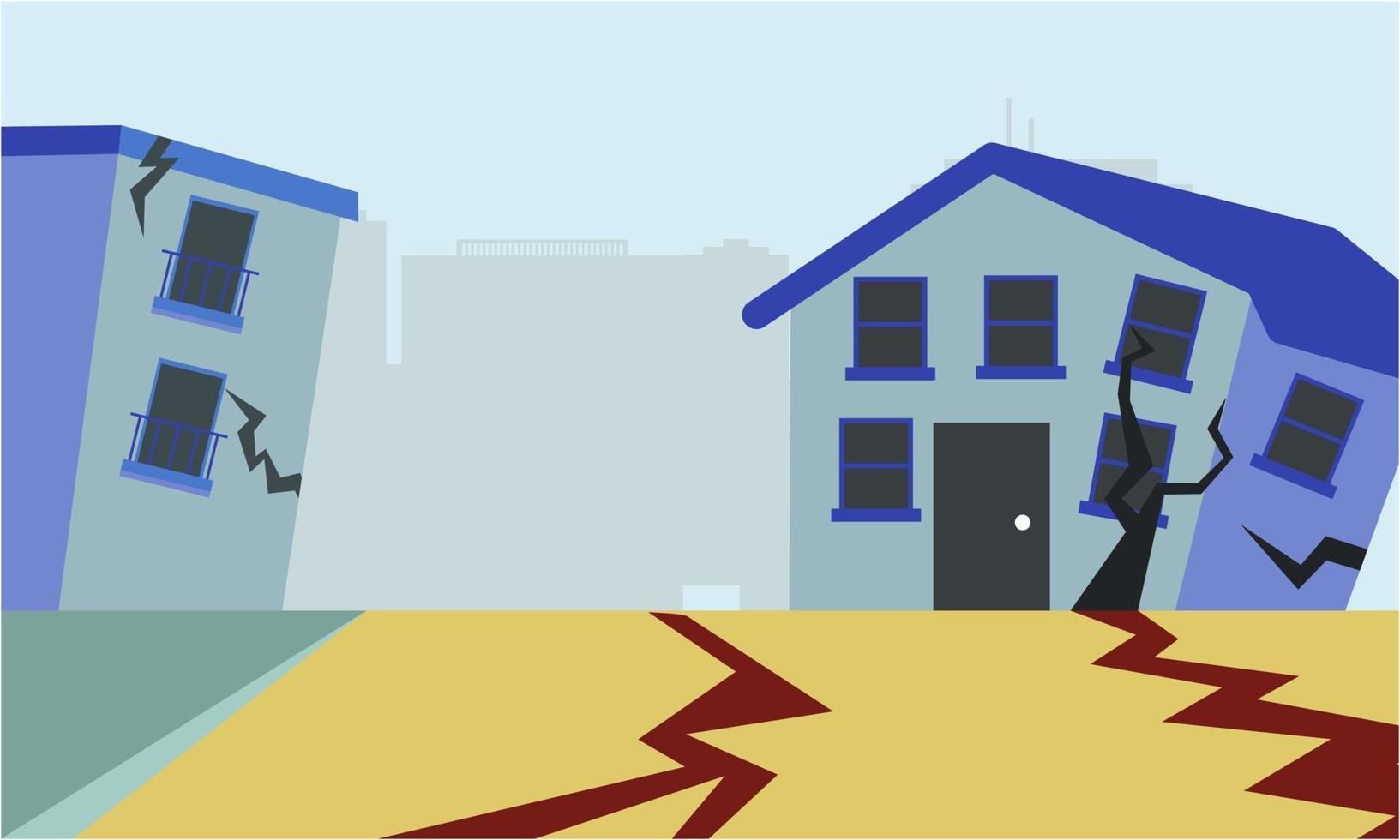 jordskalv bakgrund scen illustration vektor
