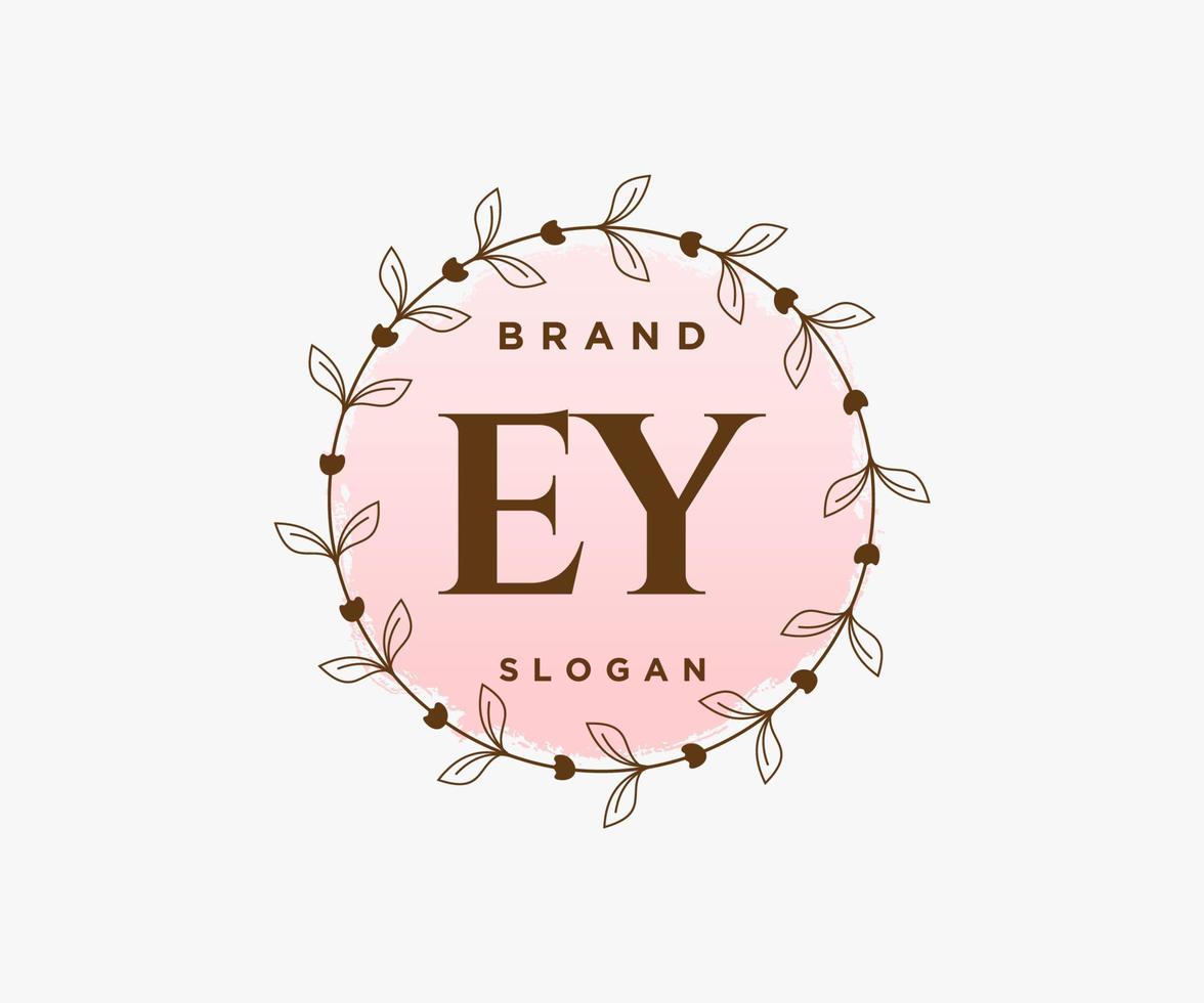 första ey feminin logotyp. användbar för natur, salong, spa, kosmetisk och skönhet logotyper. platt vektor logotyp design mall element.