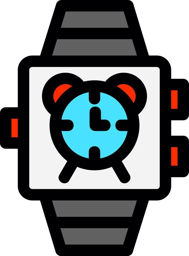 Smartwatch-Alarm-Vektor-Icon-Design vektor