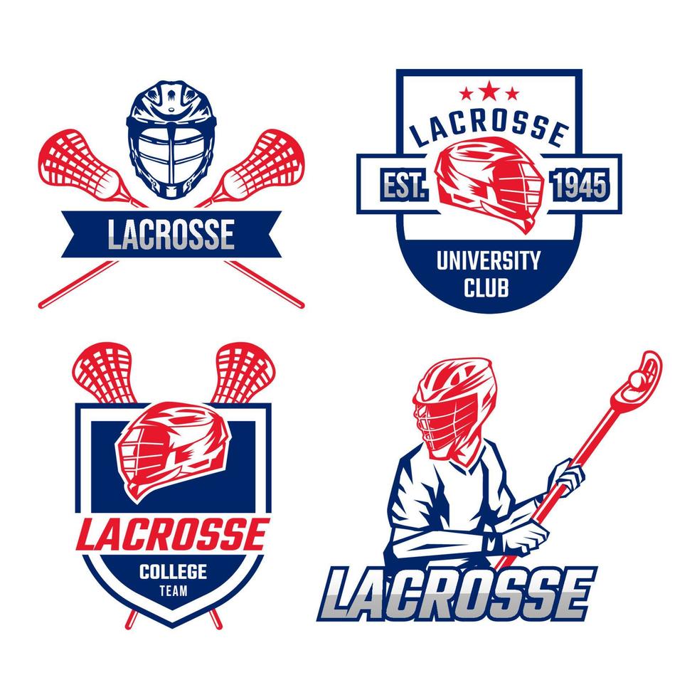 Lacrosse-Team-Logo-Set vektor