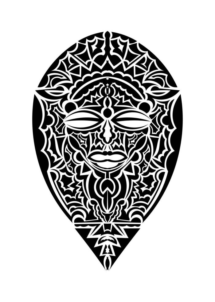 Tribal African Mask Vektor Icon.Black Vektor Icon isoliert auf weißem Hintergrund Tribal African Maske.