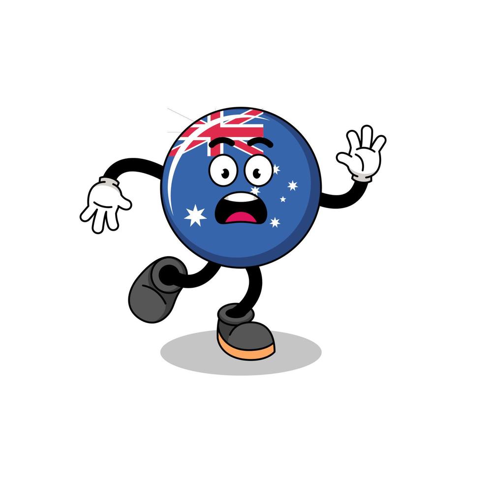 glida Australien flagga maskot illustration vektor