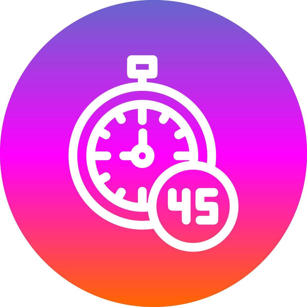 45 Minuten Vektor-Icon-Design vektor