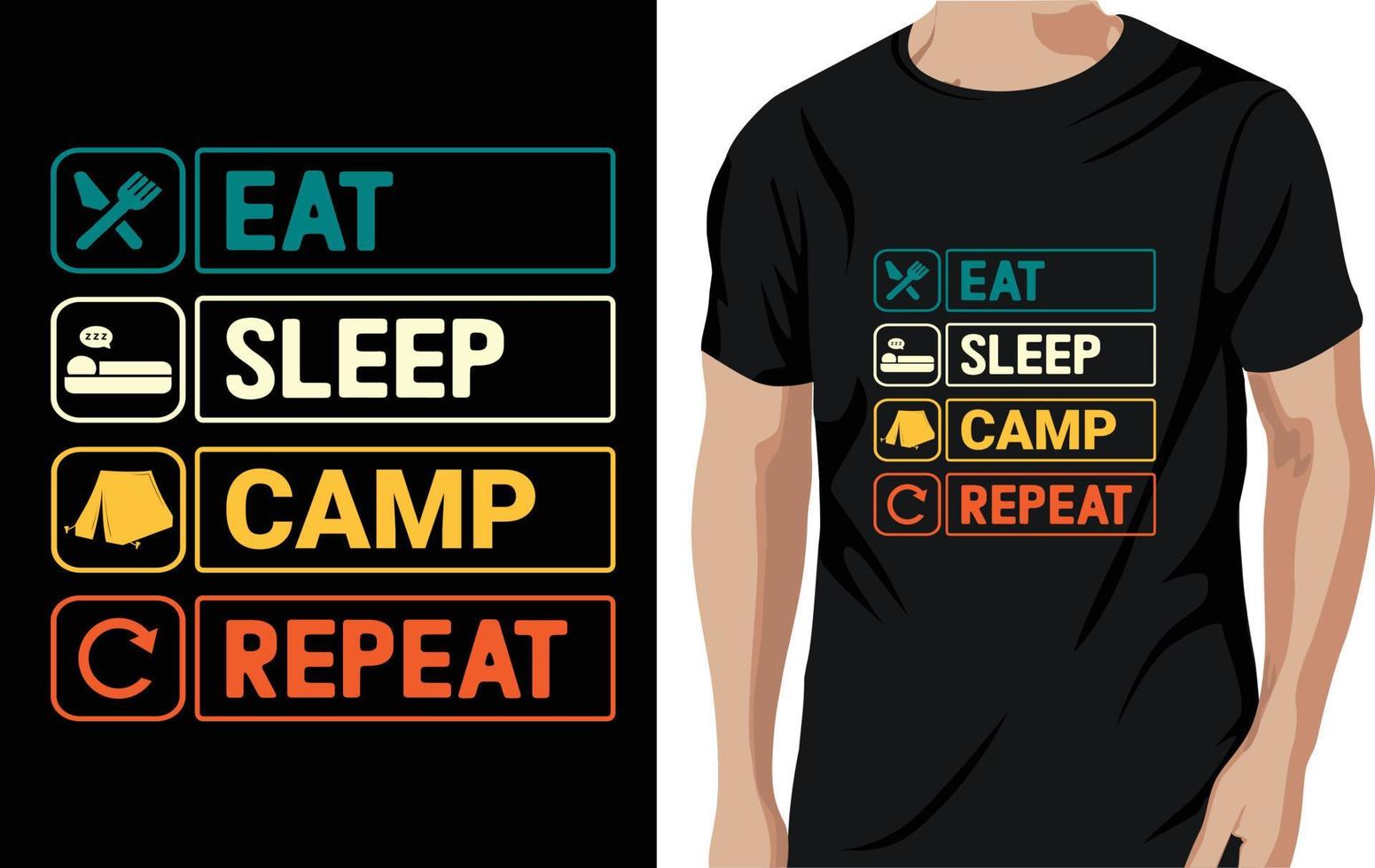 Camping T-Shirt Design Abenteuer T-Shirt Berufung vektor