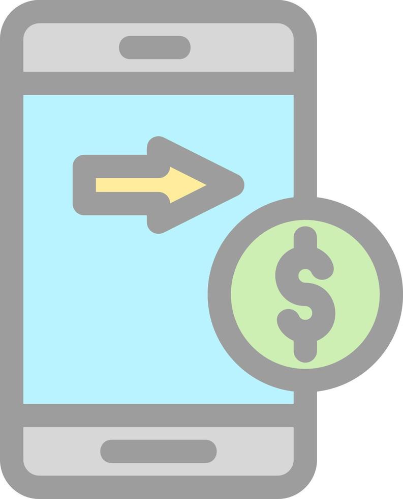 Senden Sie Geld mobiles Vektor-Icon-Design vektor