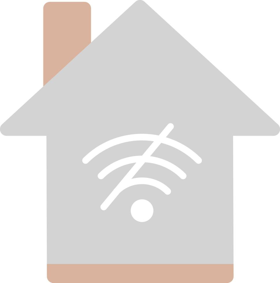 Kein WLAN-Home-Vektor-Icon-Design vektor