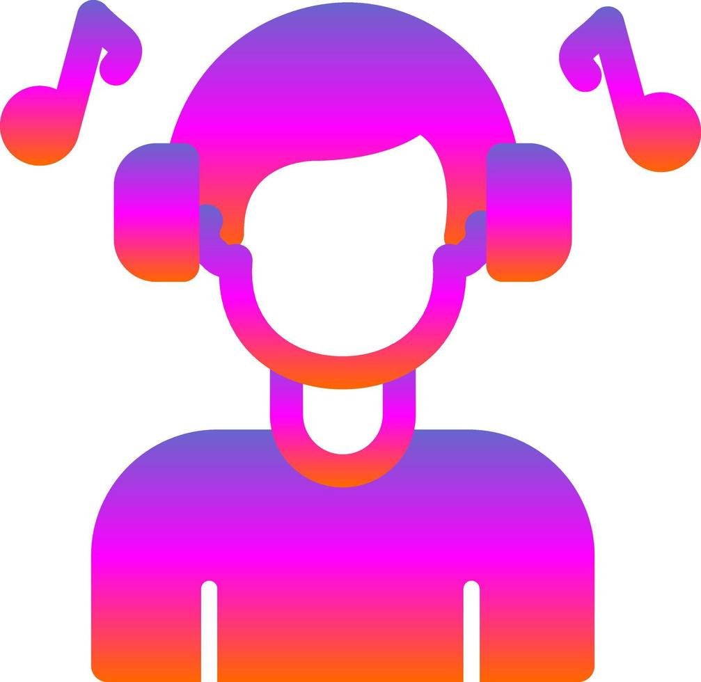 Vektor-Icon-Design für Musik hören vektor