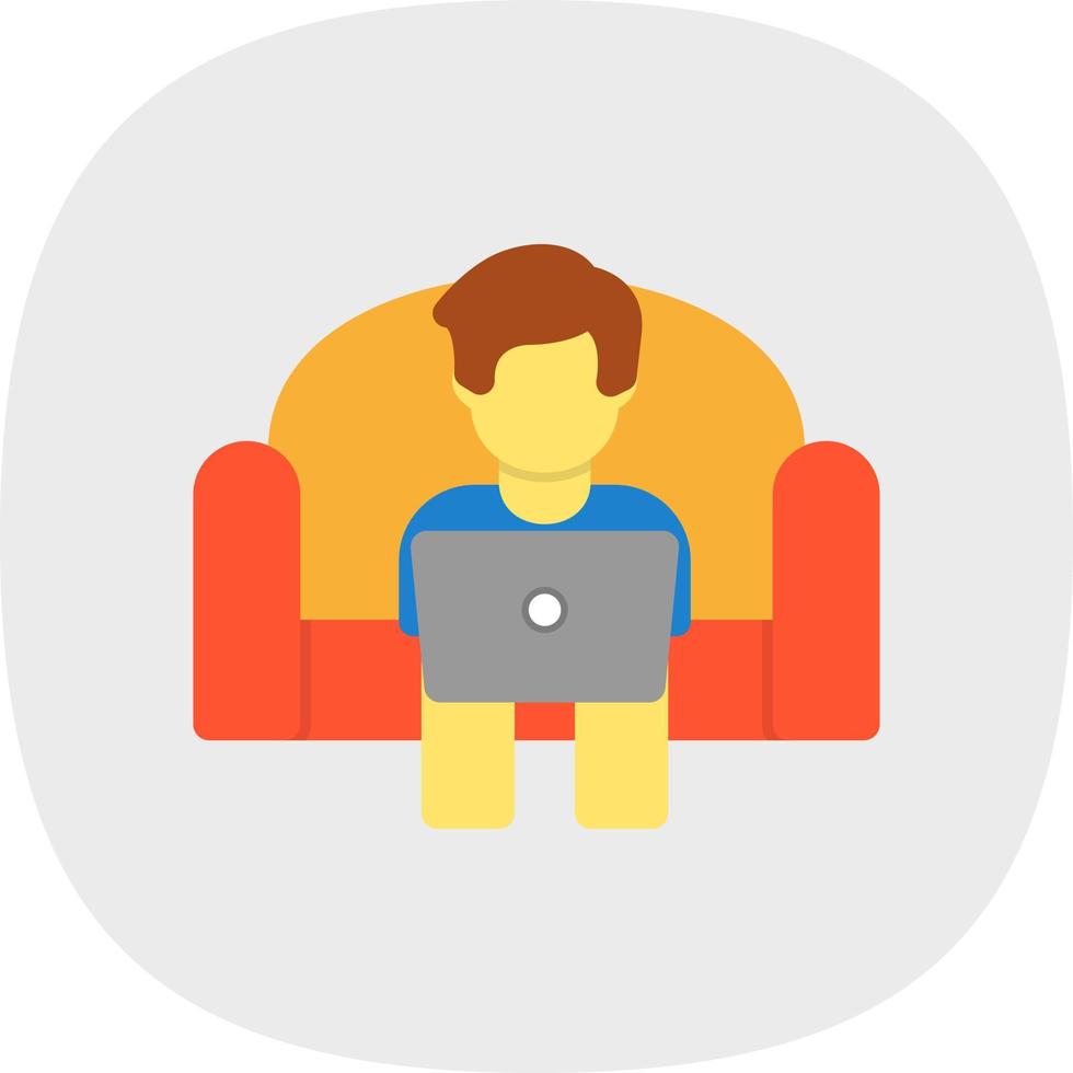 Arbeiten am Couch-Vektor-Icon-Design vektor