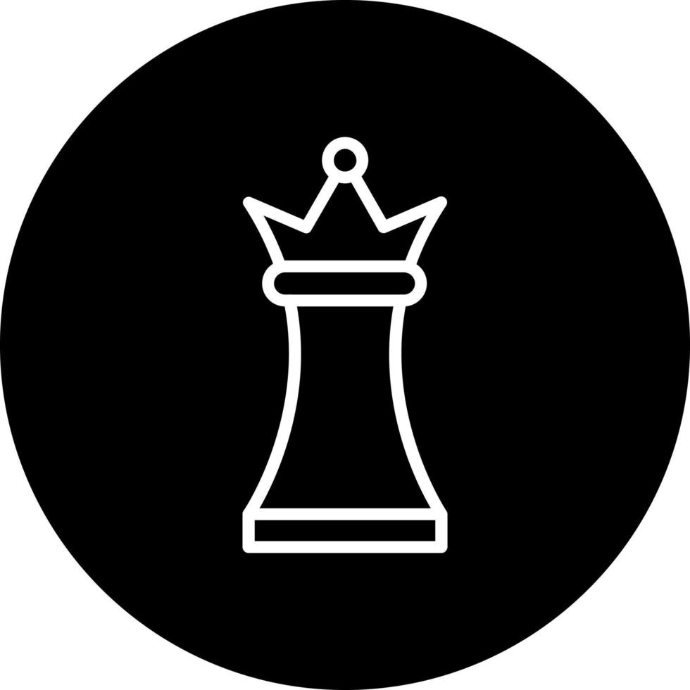 schack drottning vektor ikon