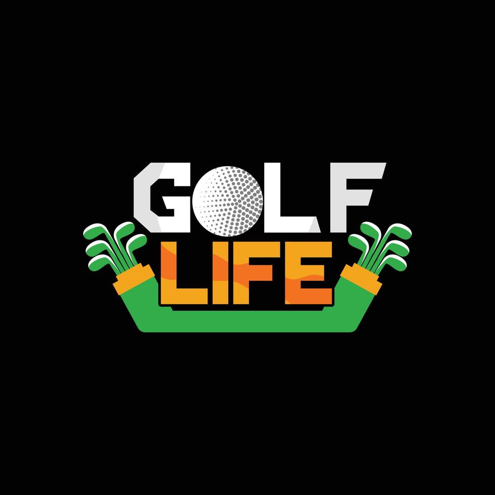 golf liv vektor t-shirt design. golf boll t-shirt design. kan vara Begagnade för skriva ut muggar, klistermärke mönster, hälsning kort, affischer, påsar, och t-shirts.