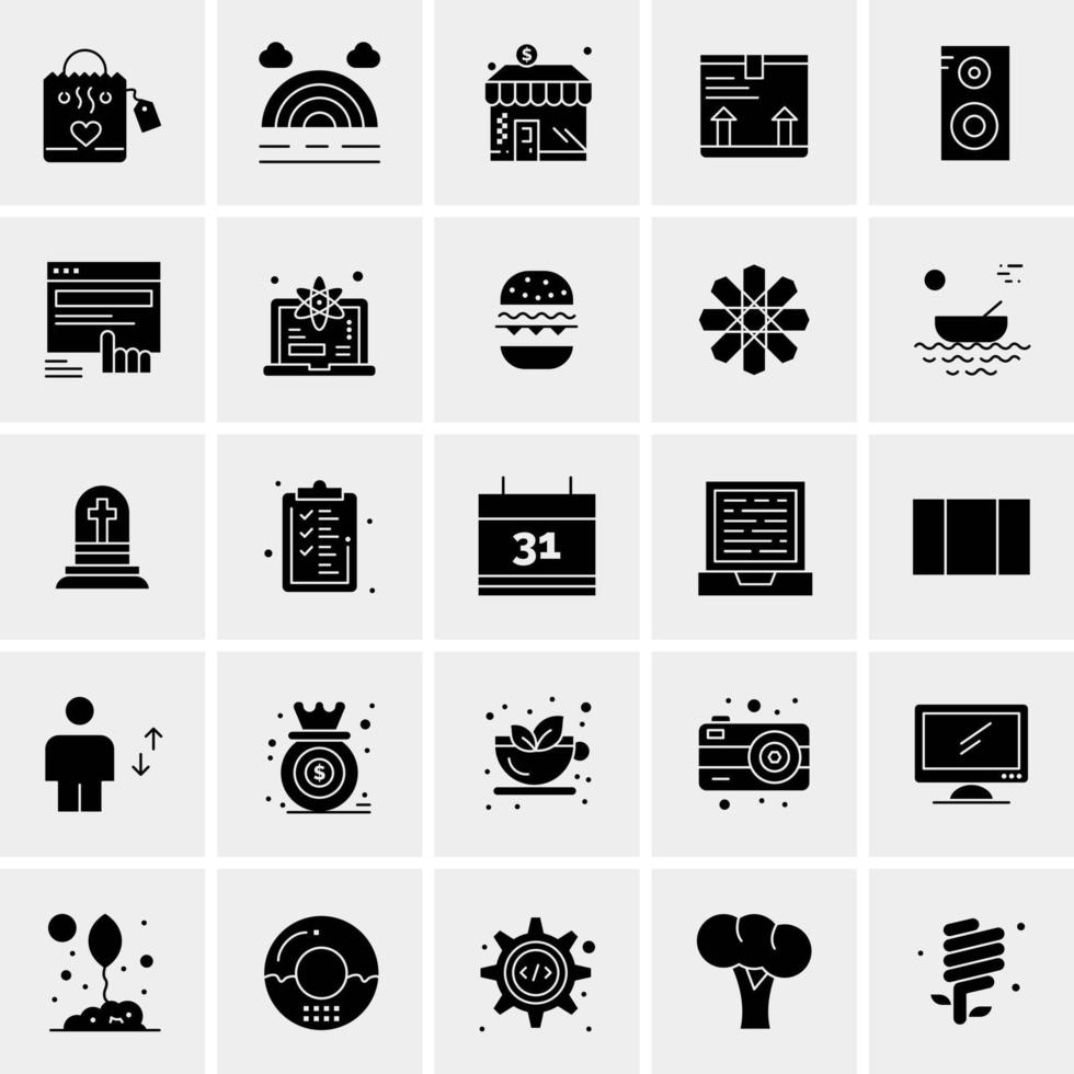 25 universelle Business-Icons Vektor kreative Icon-Illustration zur Verwendung in Web- und Mobilprojekten