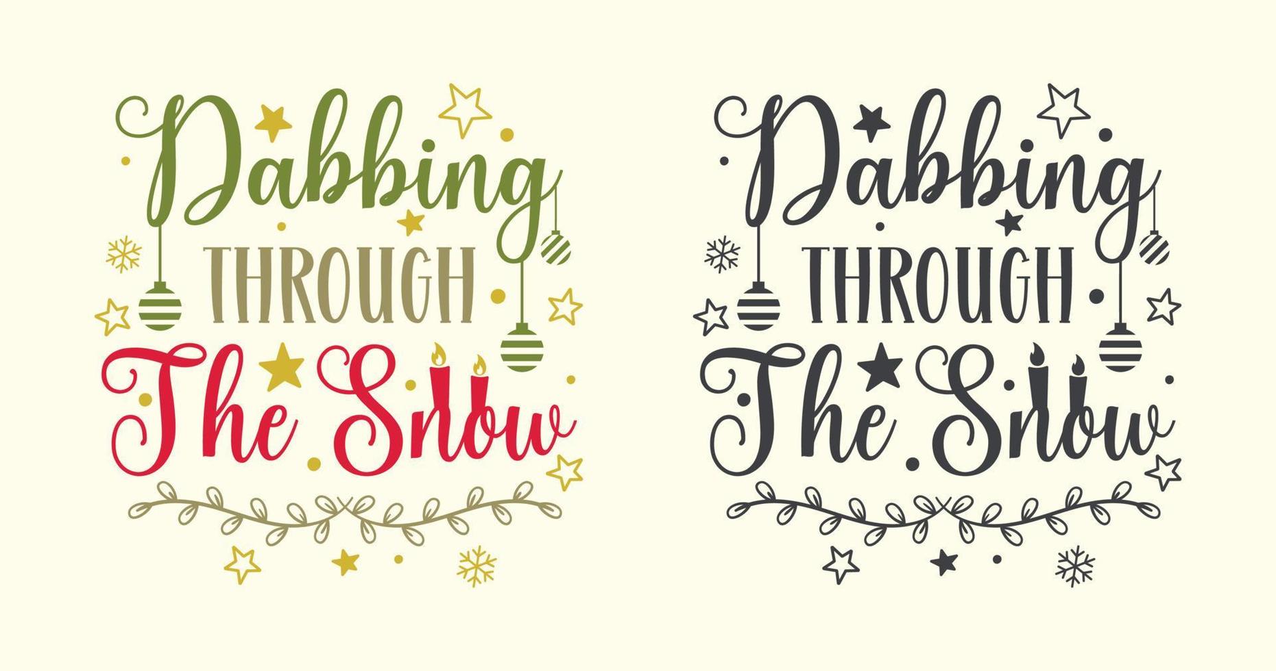 skön typografi design för jul vektor