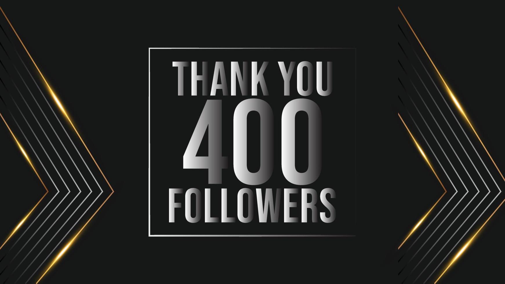 tacka du 400 följare congratulation mall baner. fyra hundra följare firande 400 prenumeranter mall för social media vektor