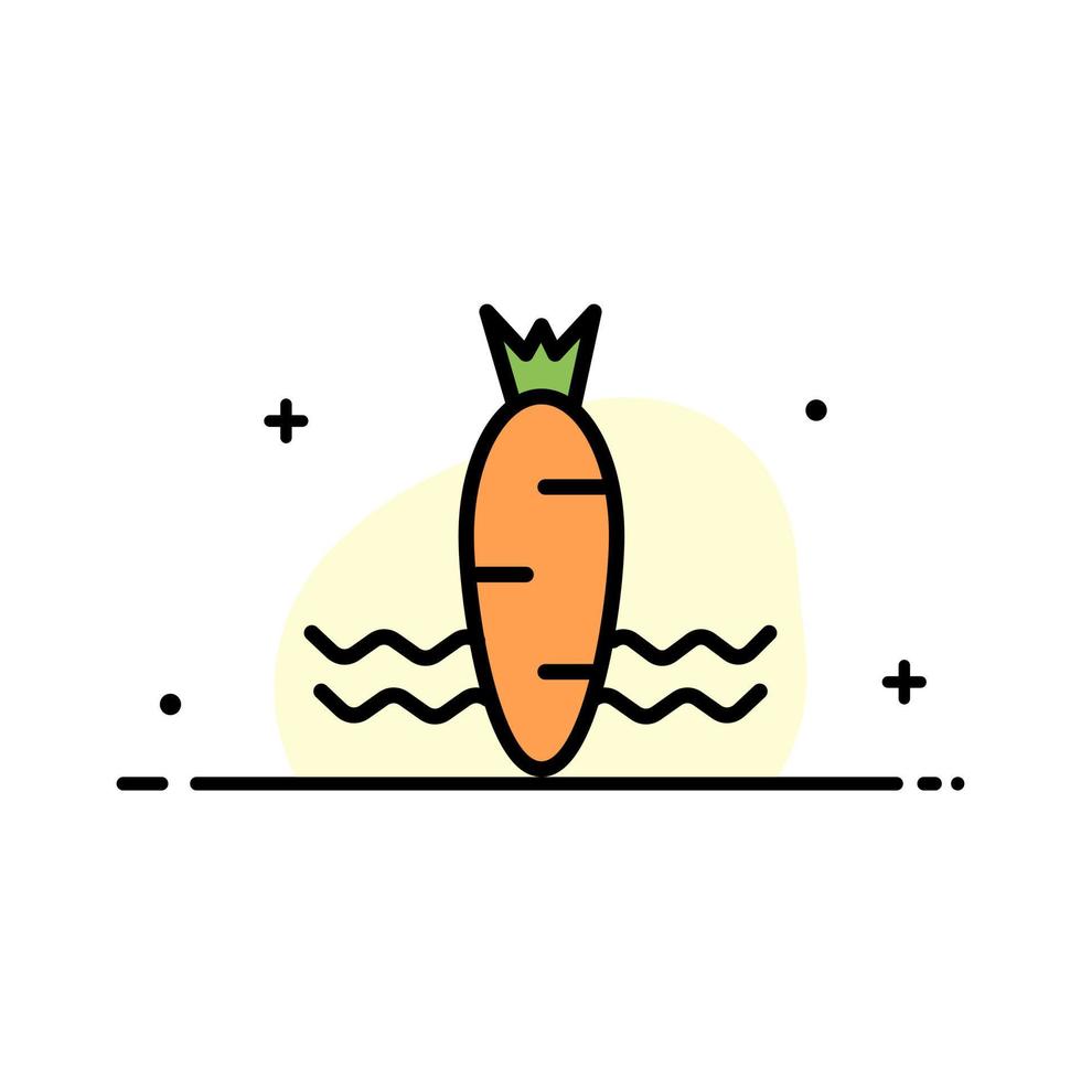 Karotte Lebensmittel Gemüse Frühling Geschäft flache Linie gefüllt Symbol Vektor Banner Vorlage