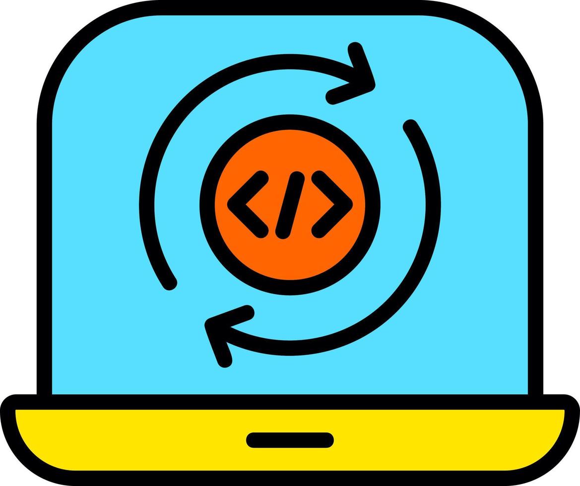 Programmierzyklus-Vektor-Icon-Design vektor