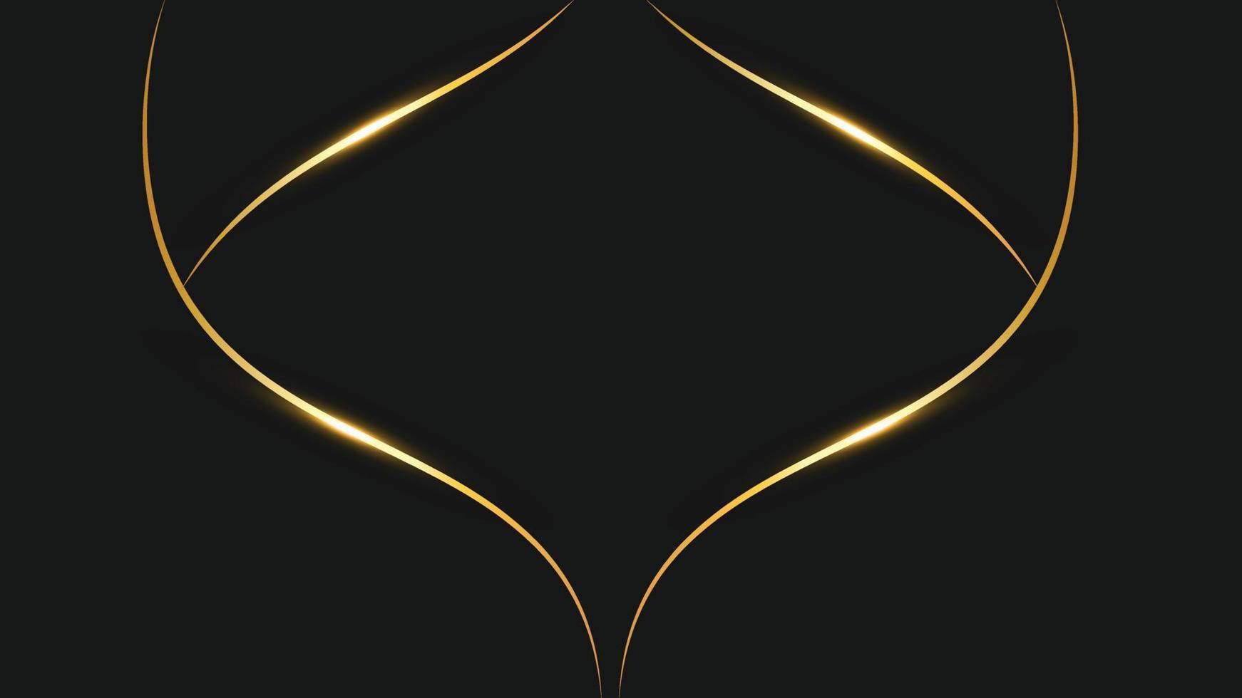 abstrakte goldene Linien schwarzer Hintergrund. schwarzer und goldener moderner abstrakter hintergrund vektor