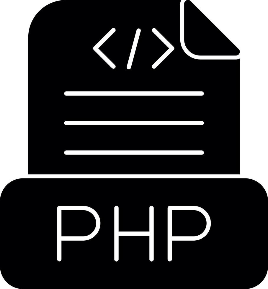 php-Datei-Vektor-Icon-Design vektor