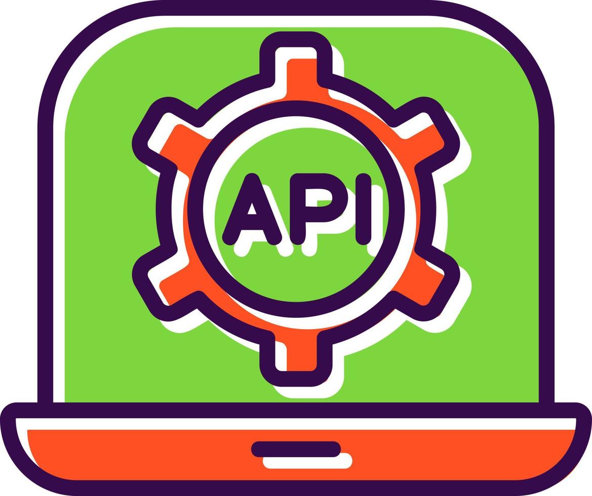 API-Vektor-Icon-Design vektor