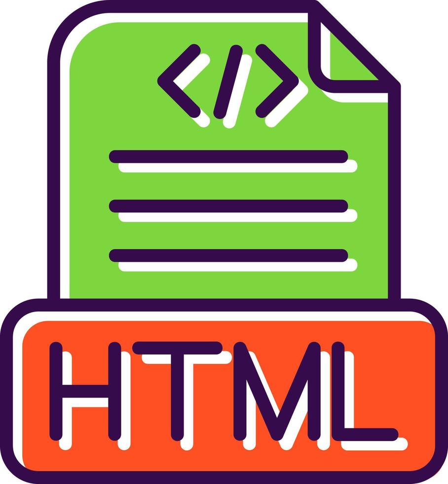 HTML-Datei-Vektor-Icon-Design vektor