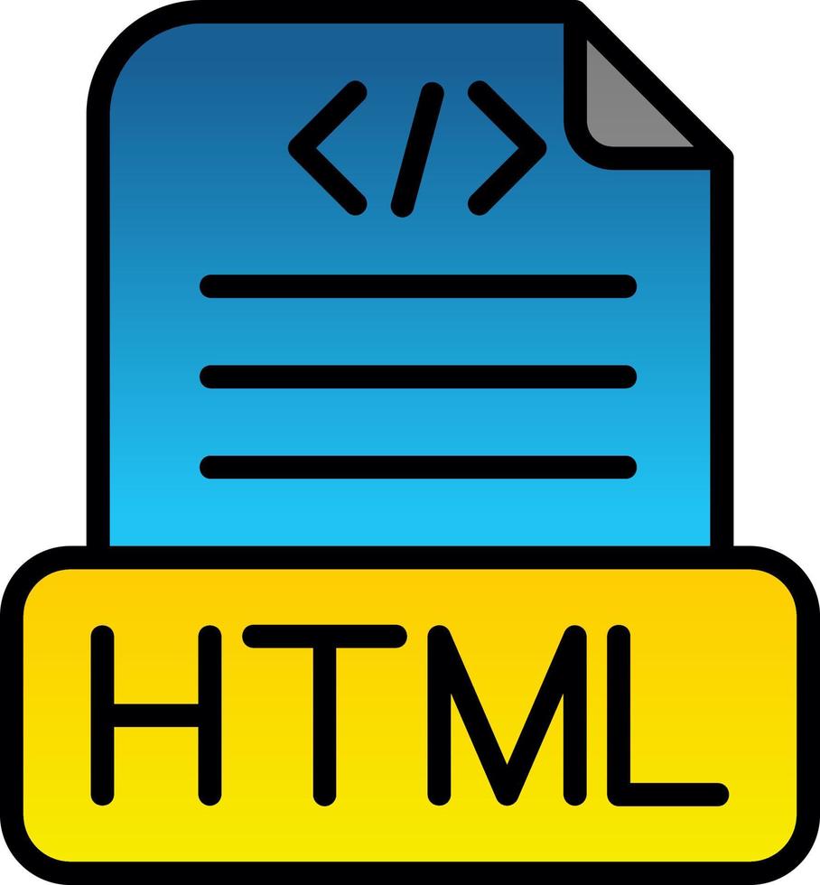 HTML-Datei-Vektor-Icon-Design vektor