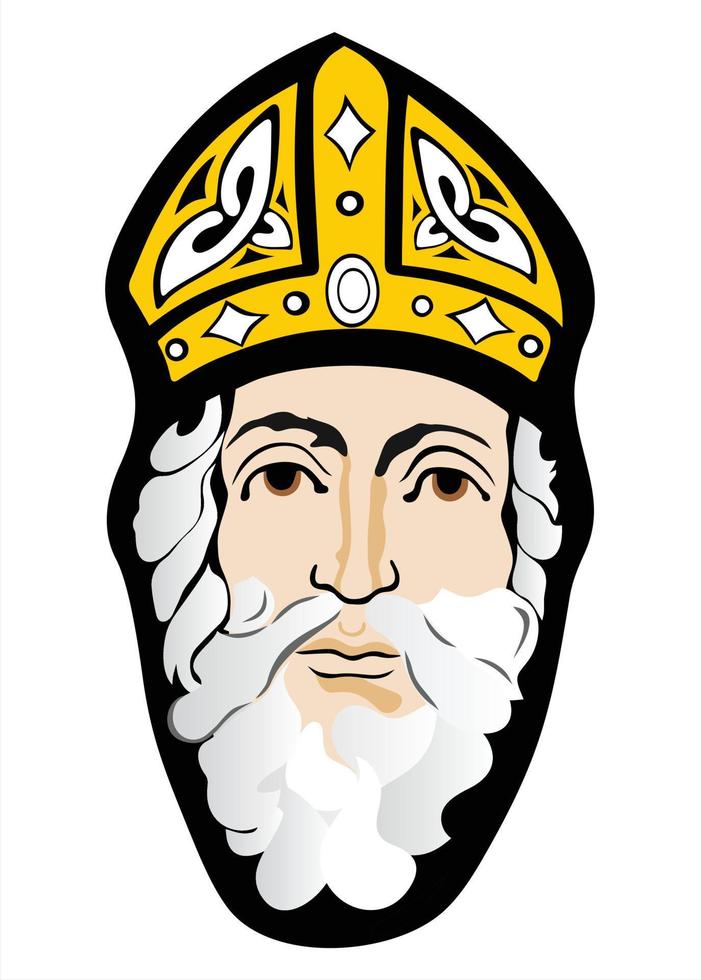 Porträt des Heiligen Patrick vektor