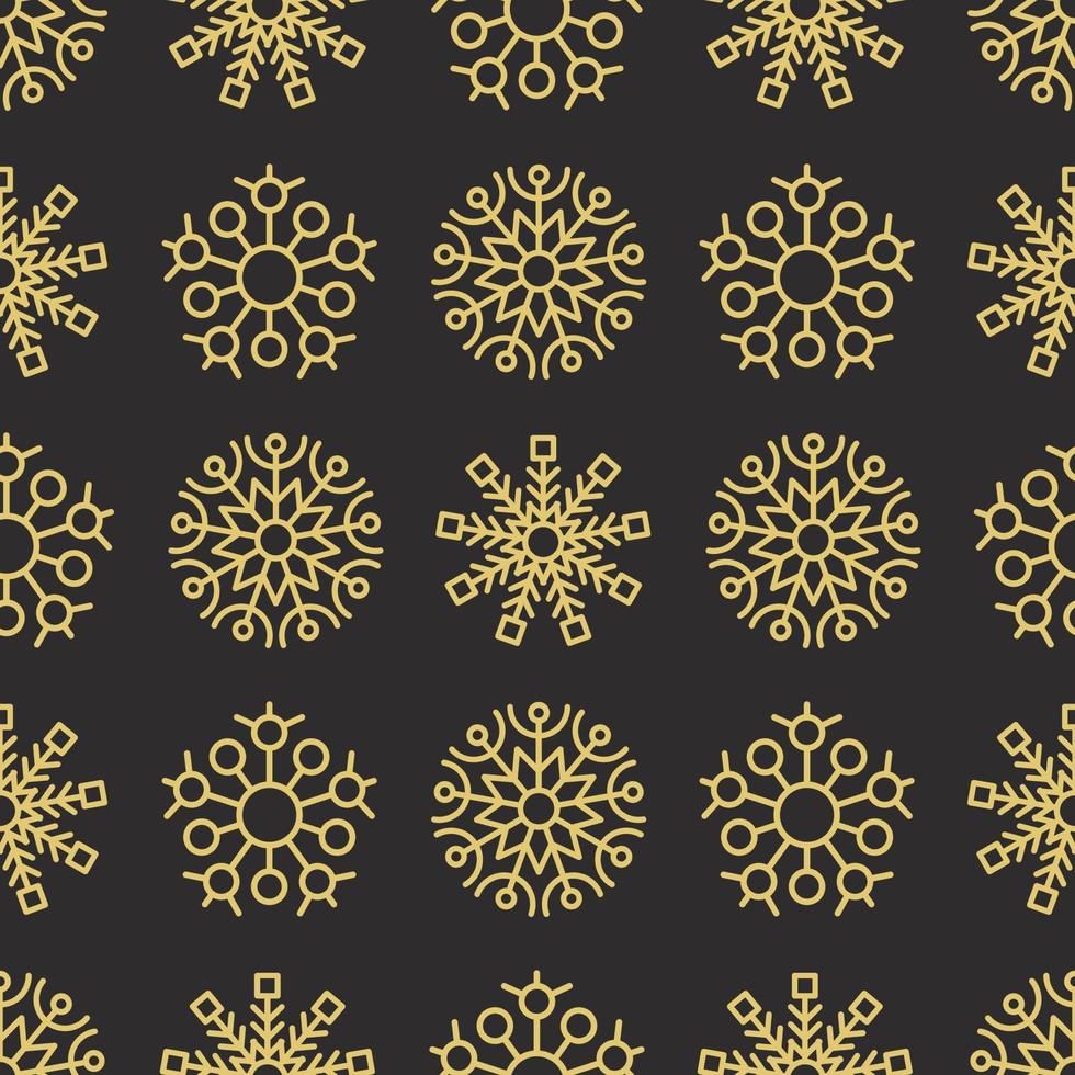 snöflingor sömlös bakgrund. jul och ny år dekoration element. vektor illustration.