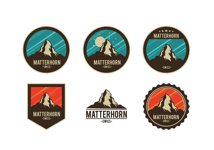 Matterhorn Badge Gratis Vector