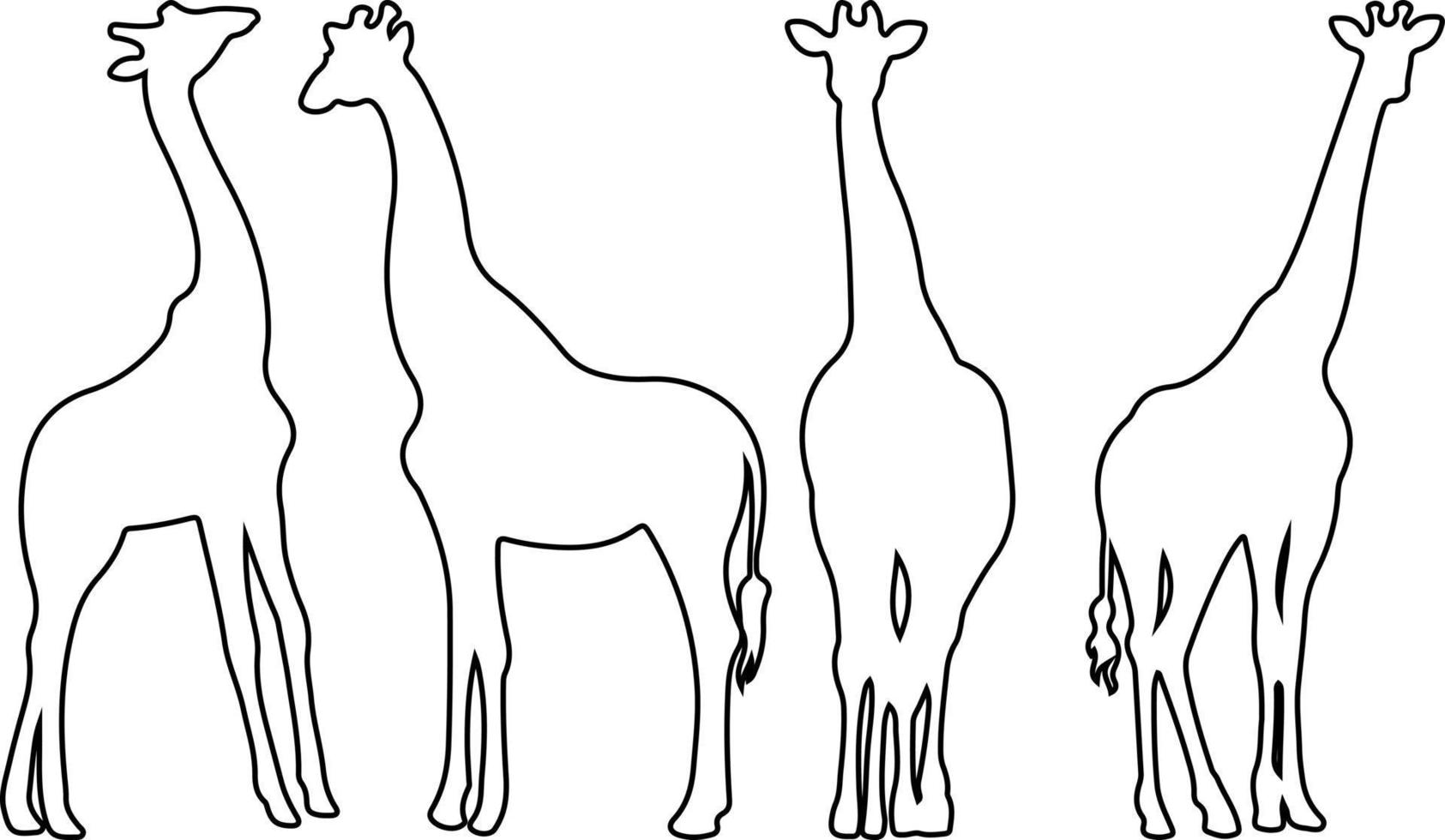 Giraffen-Silhouette-Vektor für Websites, Grafiken im Zusammenhang mit Kunstwerken vektor
