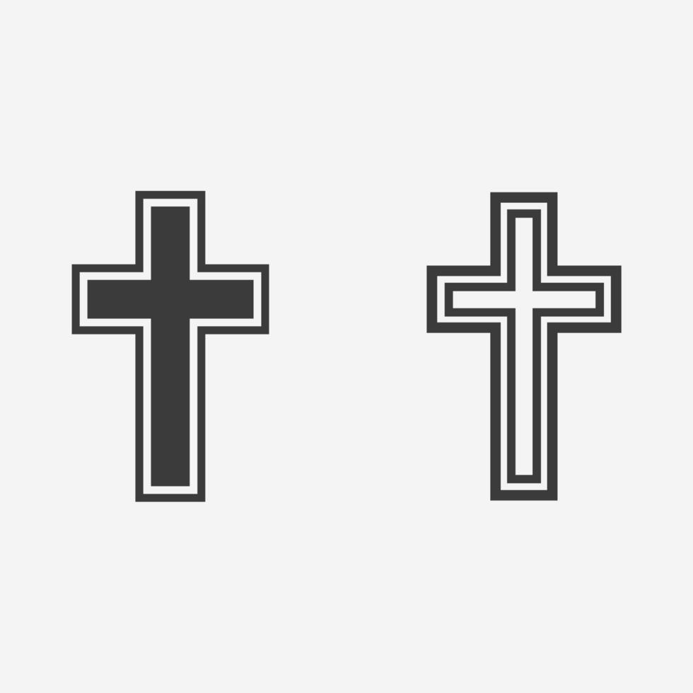 Kirche, Christian, Religion, Kreuz, Wappen Symbol Vektor Symbol Zeichensatz