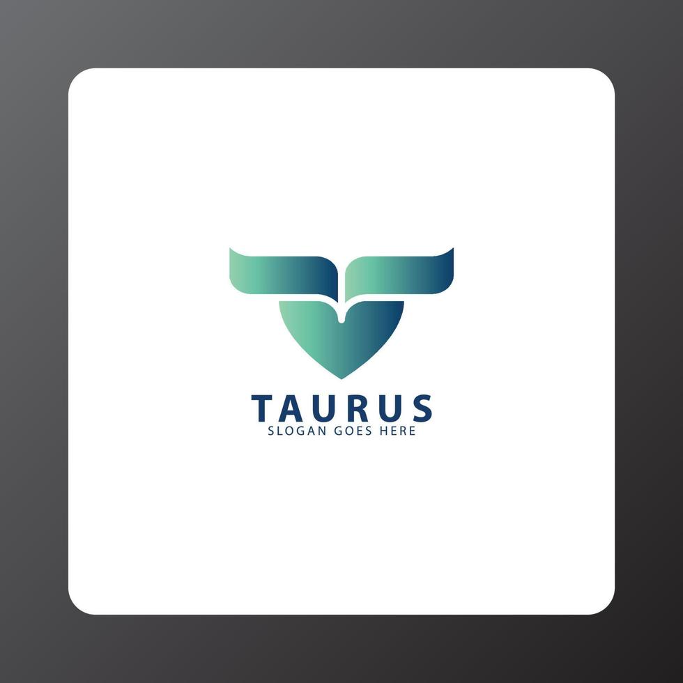 taurus zodiaken minimalistisk logotyp vektor