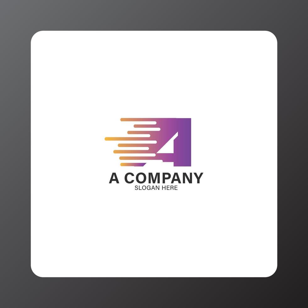 brev en logotyp tech företag minimalistisk vektor