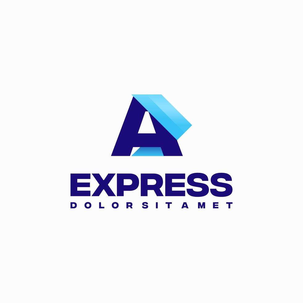 Schneller Ausdruck eines anfänglichen Logo-Design-Konzeptvektors, Express-Pfeil-Logo-Design-Symbol vektor