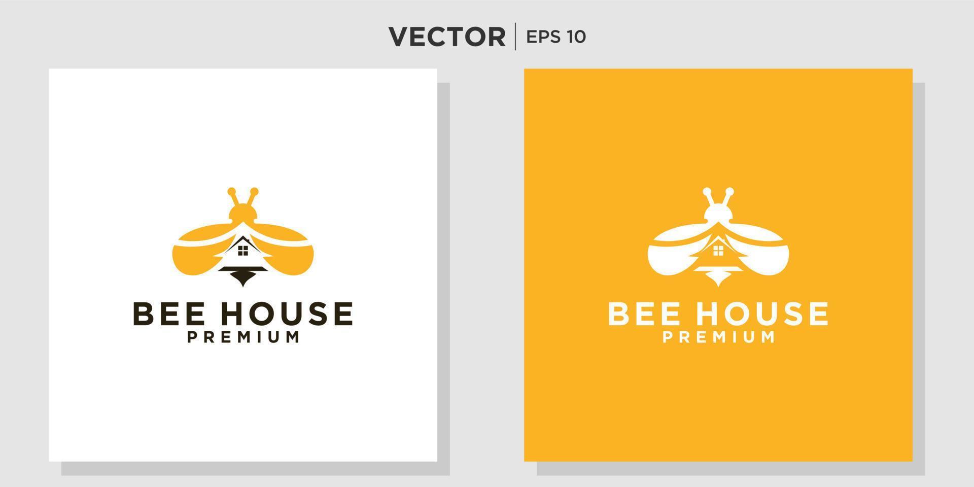 Bienenhaus-Logo für Unternehmen geeignet vektor