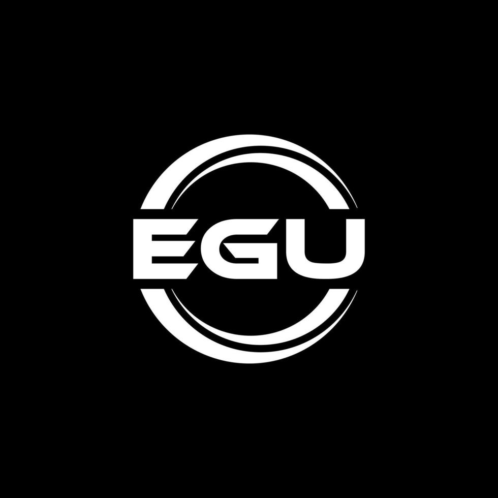 egu brev logotyp design i illustration. vektor logotyp, kalligrafi mönster för logotyp, affisch, inbjudan, etc.