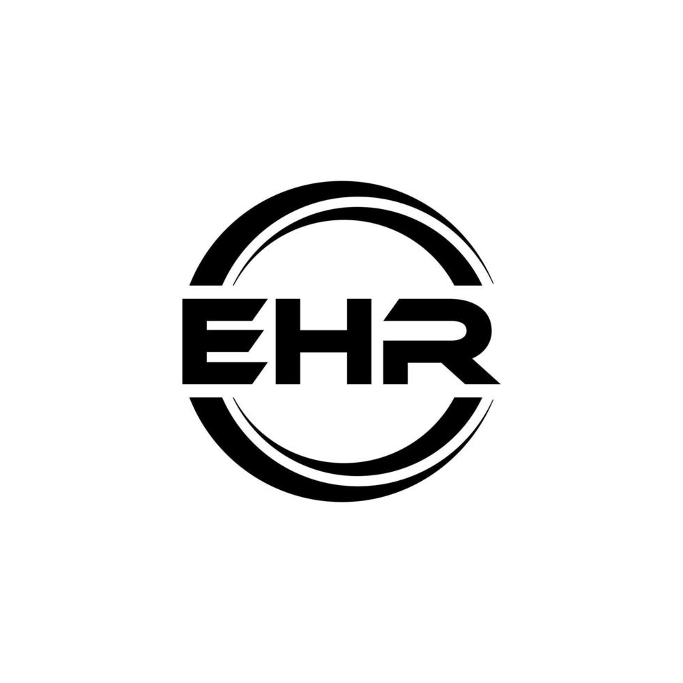 ehr brev logotyp design i illustration. vektor logotyp, kalligrafi mönster för logotyp, affisch, inbjudan, etc.