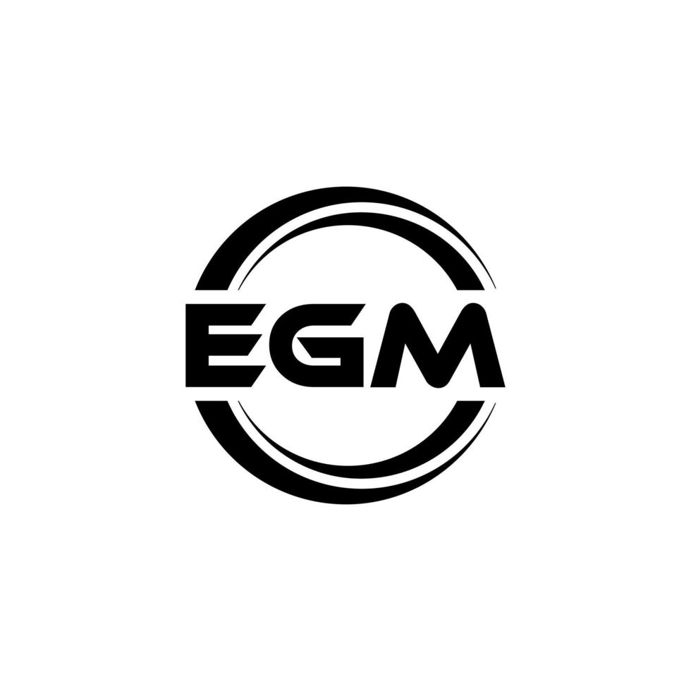 Egm-Brief-Logo-Design in Abbildung. Vektorlogo, Kalligrafie-Designs für Logo, Poster, Einladung usw. vektor