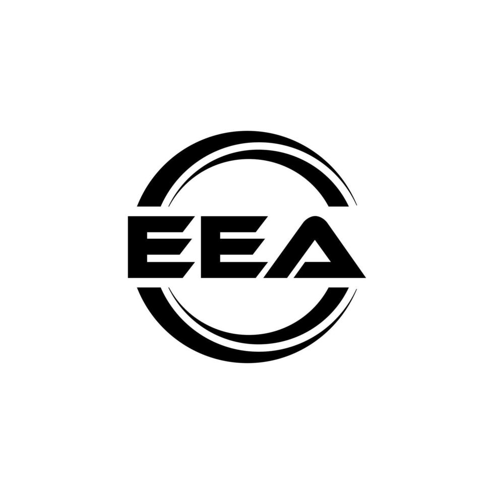 eea brev logotyp design i illustration. vektor logotyp, kalligrafi mönster för logotyp, affisch, inbjudan, etc.