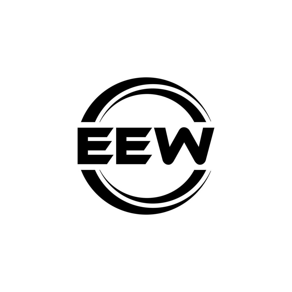 Eew-Brief-Logo-Design in Abbildung. Vektorlogo, Kalligrafie-Designs für Logo, Poster, Einladung usw. vektor