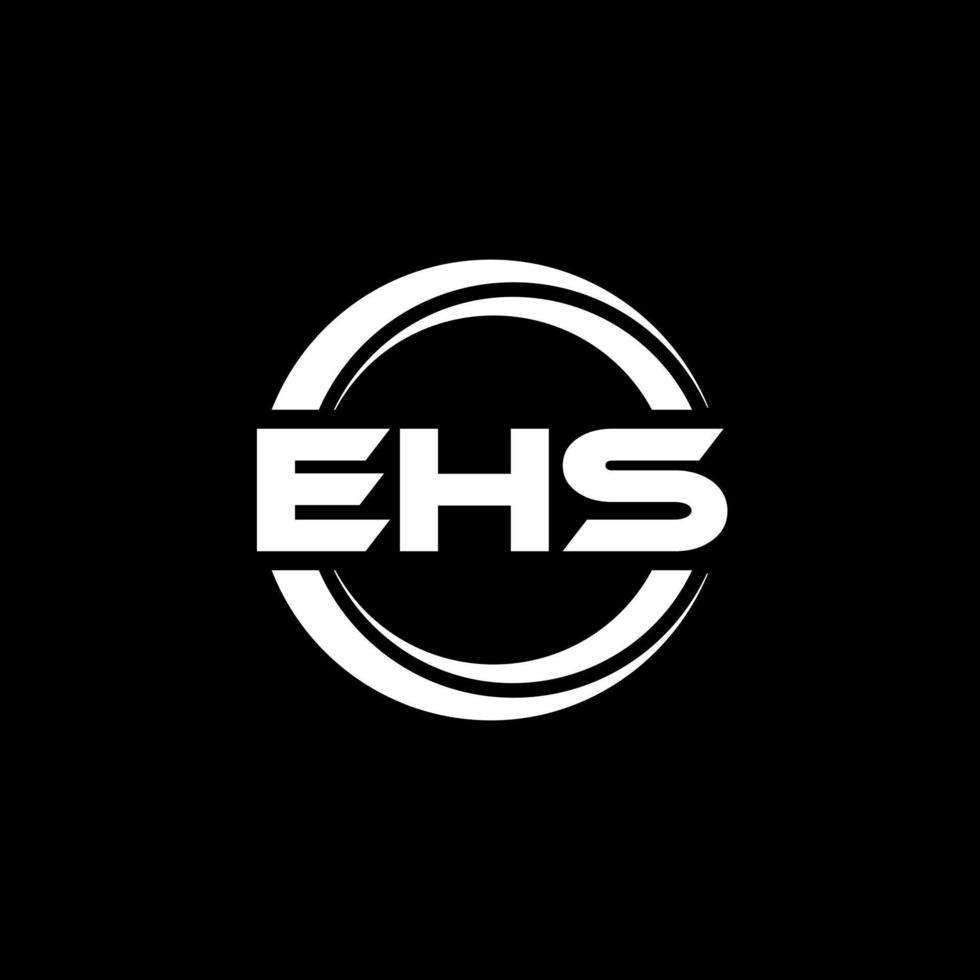 ehs brev logotyp design i illustration. vektor logotyp, kalligrafi mönster för logotyp, affisch, inbjudan, etc.