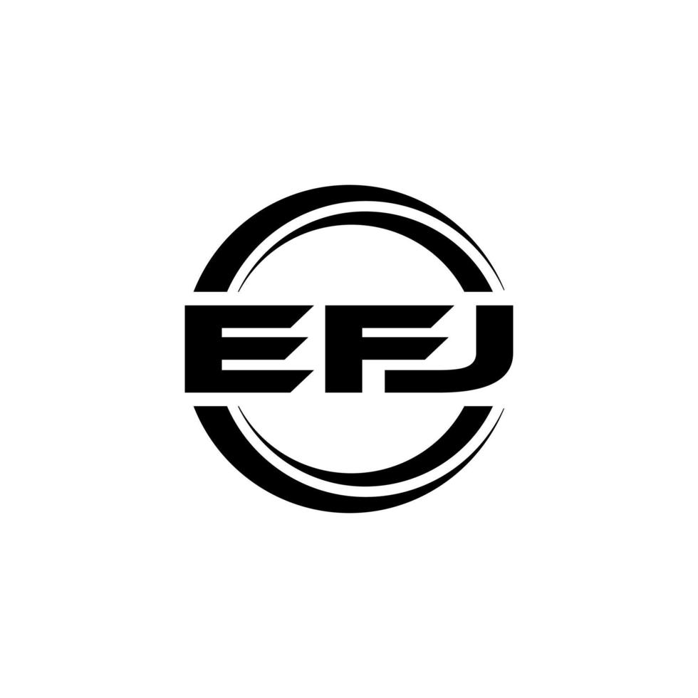 efj-Brief-Logo-Design in Abbildung. Vektorlogo, Kalligrafie-Designs für Logo, Poster, Einladung usw. vektor