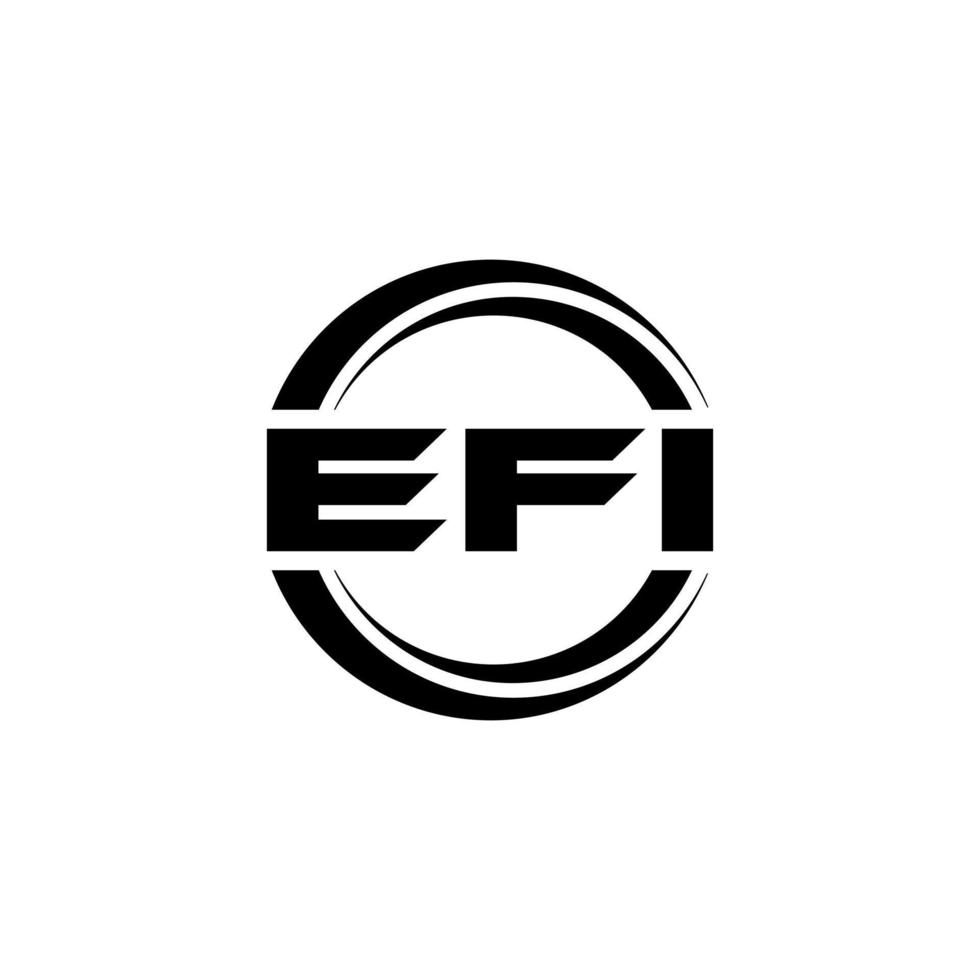 efi brev logotyp design i illustration. vektor logotyp, kalligrafi mönster för logotyp, affisch, inbjudan, etc.