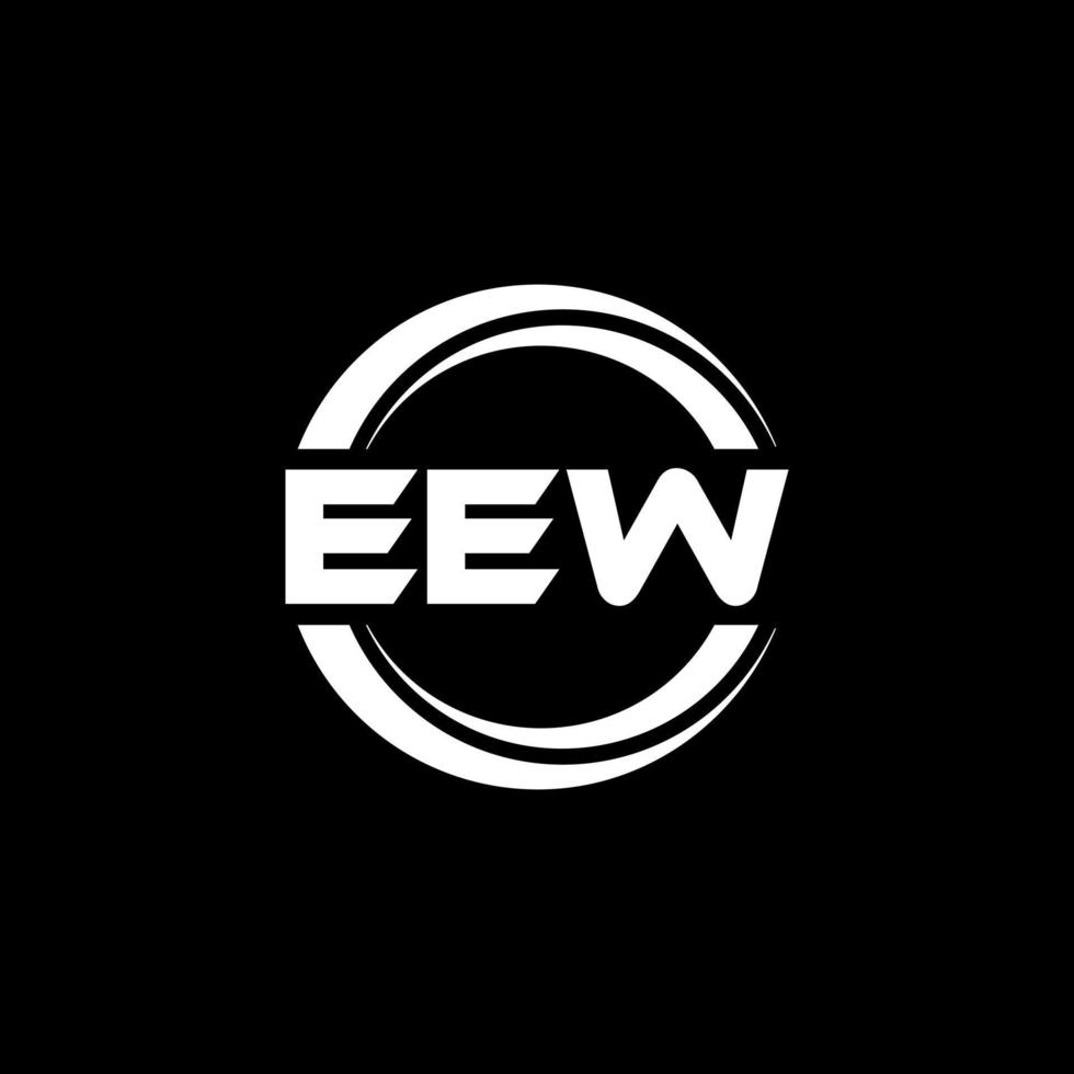 eew brev logotyp design i illustration. vektor logotyp, kalligrafi mönster för logotyp, affisch, inbjudan, etc.