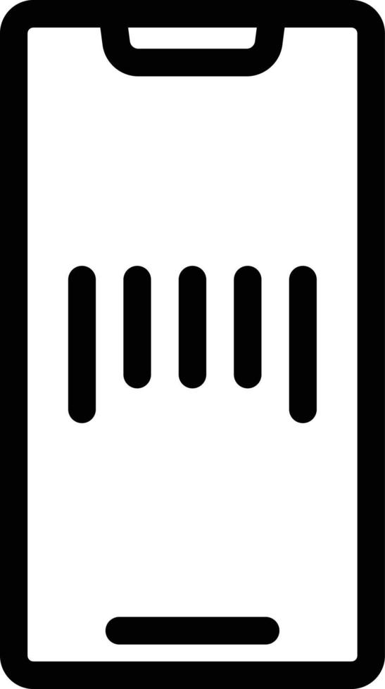 mobile barcode-vektorillustration auf einem hintergrund. hochwertige symbole. vektorikonen für konzept und grafikdesign. vektor