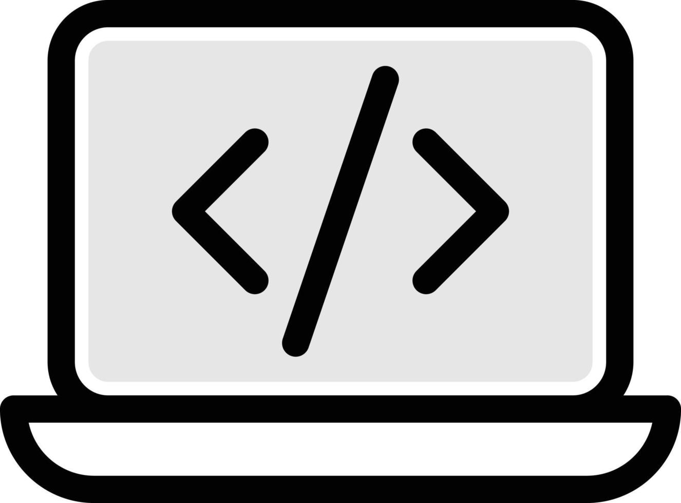 laptop kodning vektorillustration på en bakgrund. Premium kvalitet symbols.vector ikoner för koncept och grafisk design. vektor