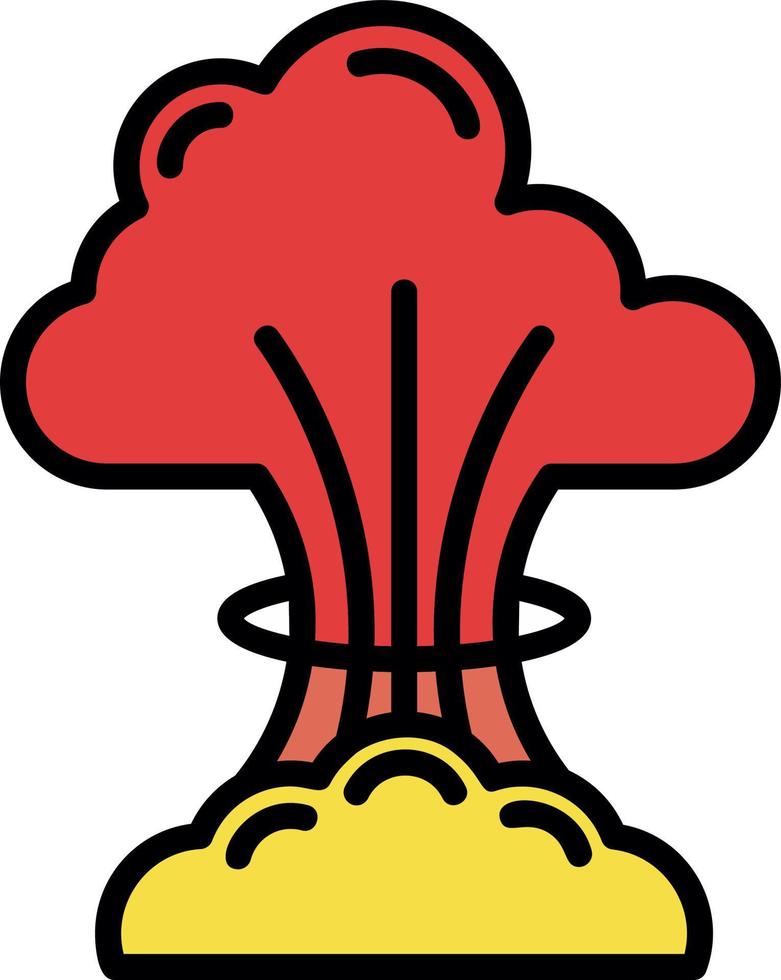 nukleare Explosion Vektor-Icon-Design vektor
