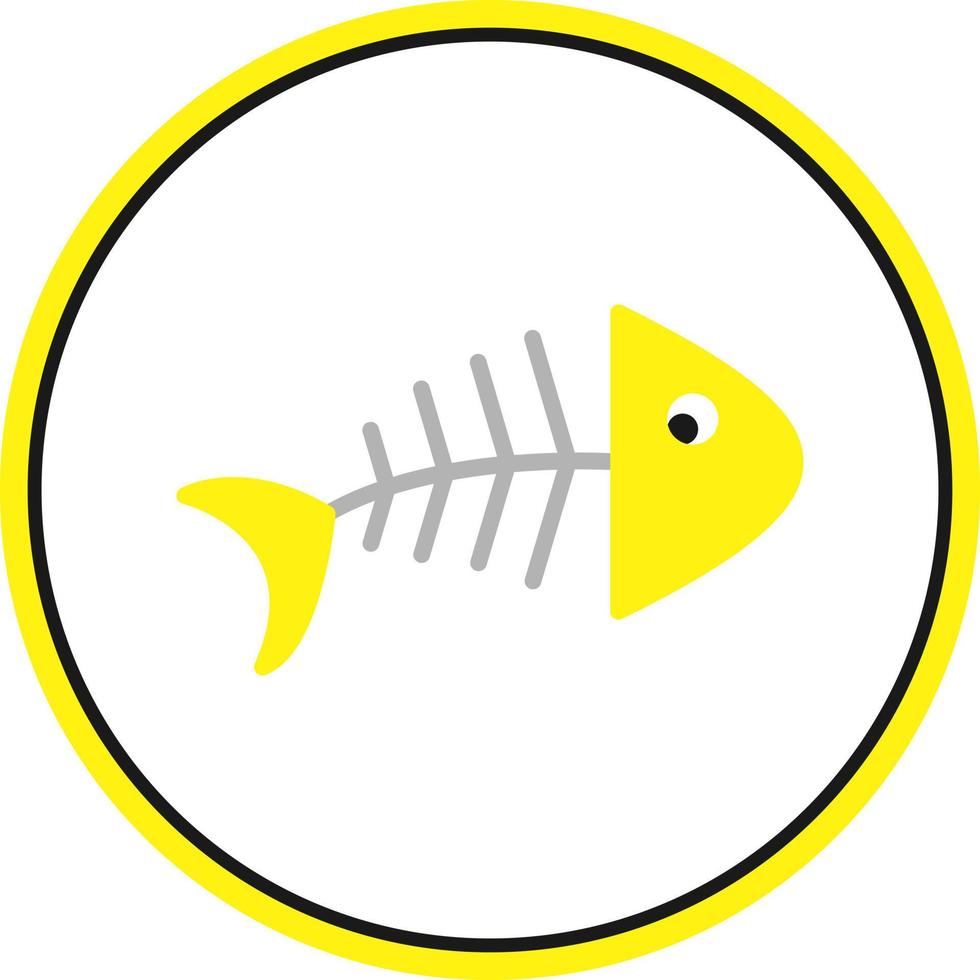 Fischgräten-Vektor-Icon-Design vektor