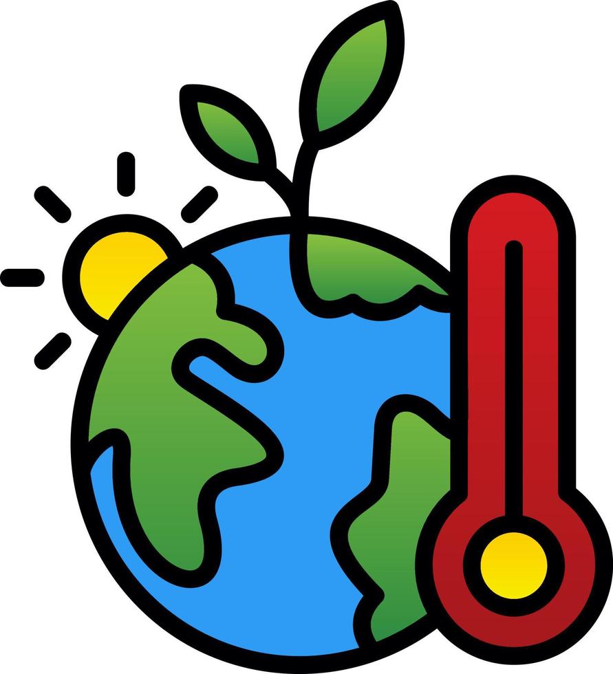 Klimawandel-Vektor-Icon-Design vektor