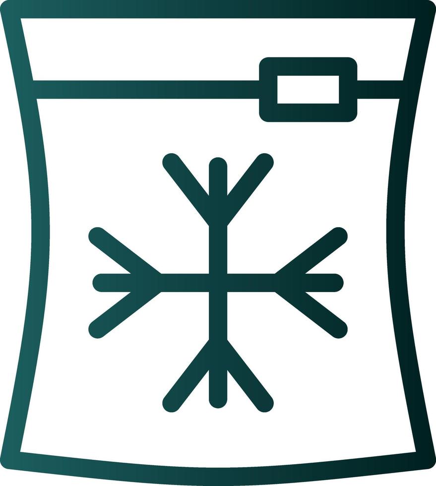 Eisbeutel-Vektor-Icon-Design vektor