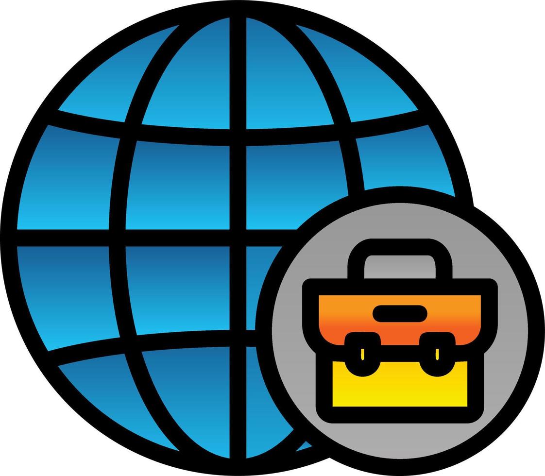 weltweites Business-Vektor-Icon-Design vektor