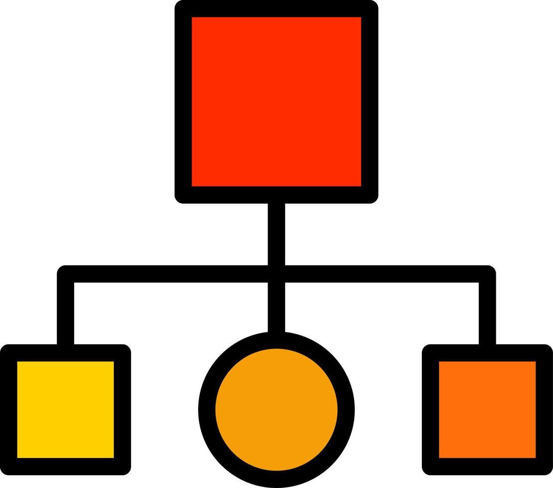 Hierarchie-Vektor-Icon-Design vektor